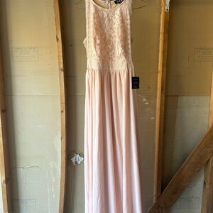 Lulu's Pink Lace Maxi Dress